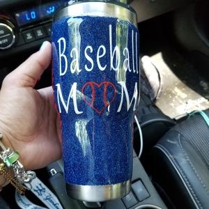 Custom hand made glitter tumbler
